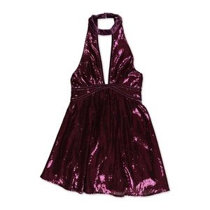 Free People purple sequin mini-dress